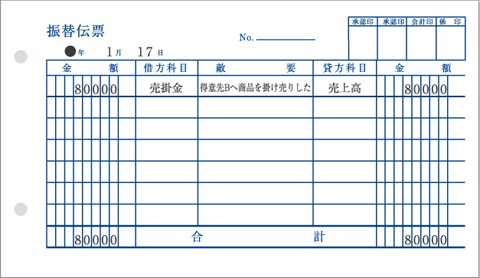 振替伝票の図